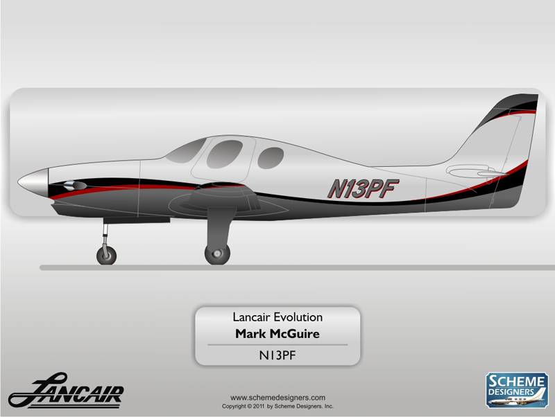 Lancair Evolution N13PF by Scheme Designers