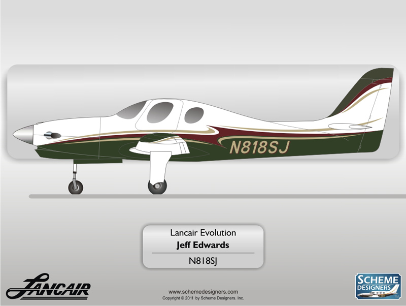 Lancair Evolution N818SJ by Scheme Designers