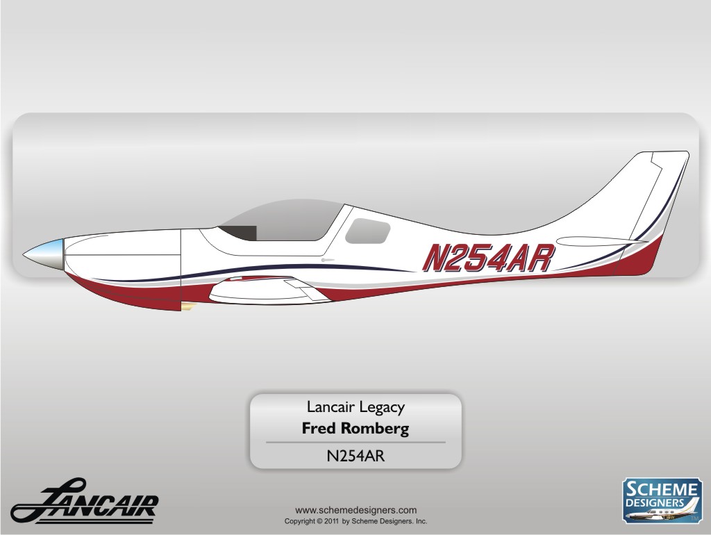 Lancair Legacy N254AR by Scheme Designers