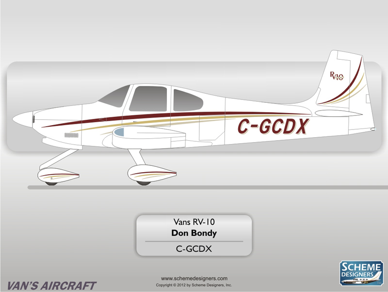 Vans Aircraft RV-10 C-GCDX by Scheme Designers