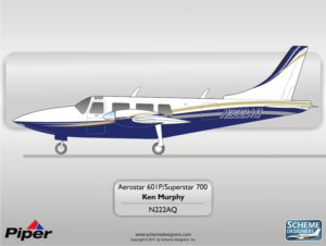 Piper Aerostar Superstar 700 N222AQ by Scheme Designers