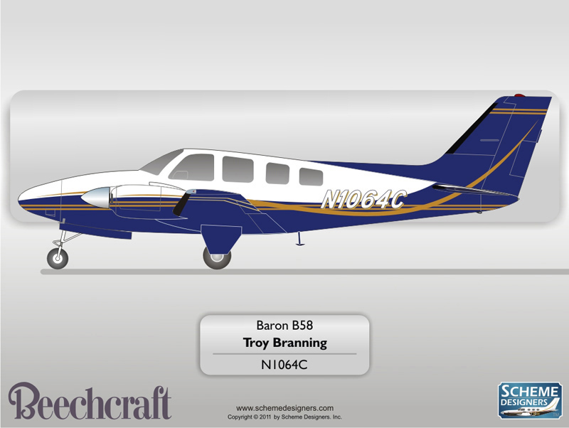 Beechcraft Baron 58 N1064C by Scheme Designers