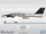 Beechcraft Baron B55 N118LA by Scheme Designers