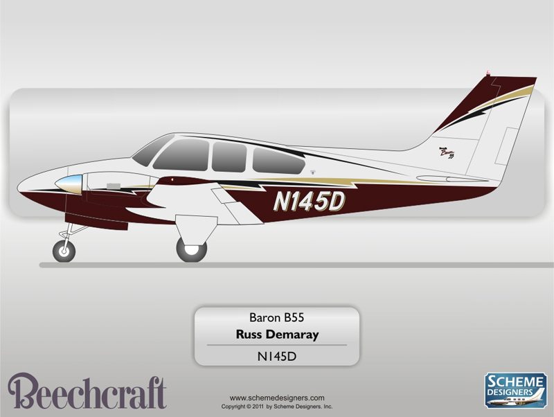 Beechcraft Baron B55 N145D by Scheme Designers