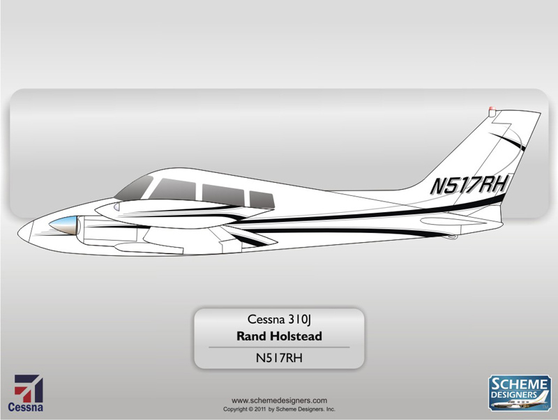 Cessna 310J N517RH by Scheme Designers
