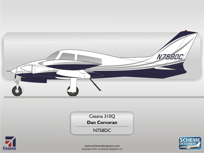 Cessna 310Q N758DC by Scheme Designers