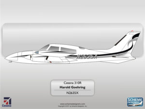 Cessna 310R N2635X by Scheme Designers