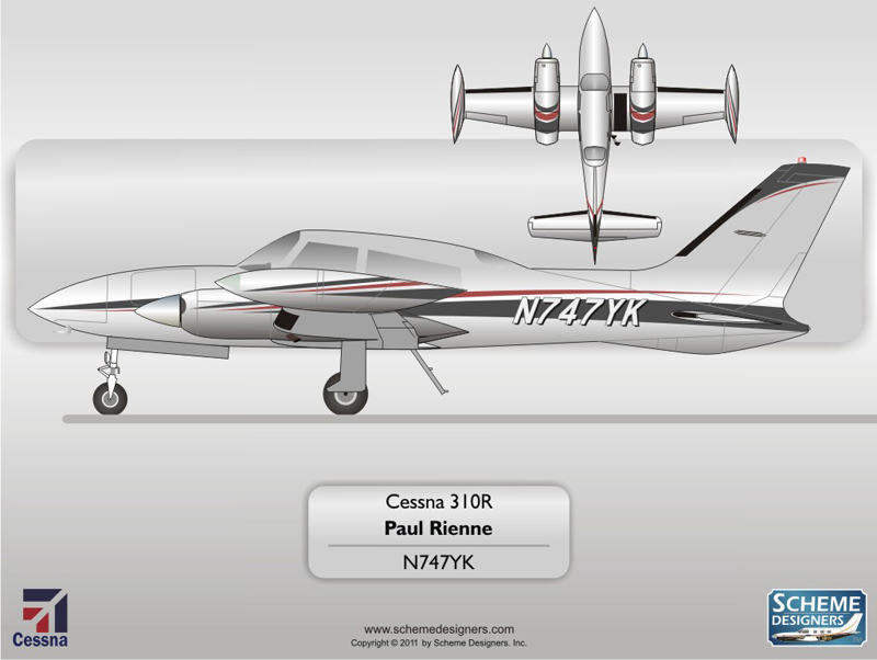 Cessna 310R N747YK by Scheme Designers