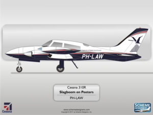 Cessna 310R PH-LAW by Scheme Designers
