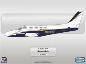 Cessna 340 N28RG by Scheme Designers