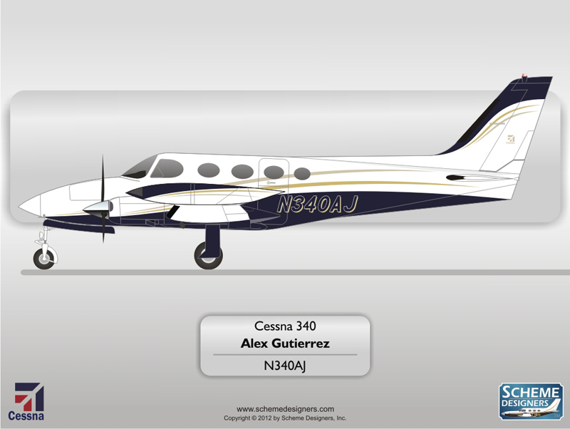 Cessna 340 N340AJ by Scheme Designers