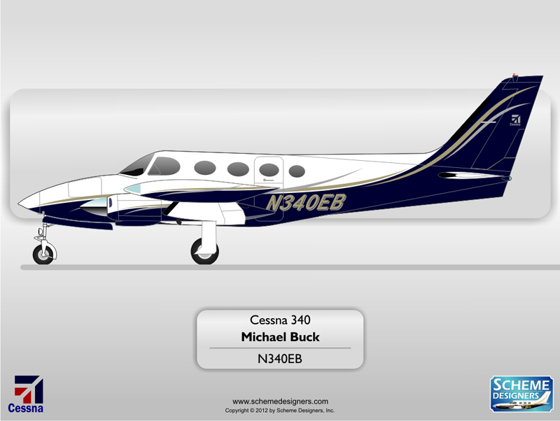 Cessna 340 N340EB by Scheme Designers
