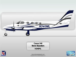 Cessna 340 N340SV by Scheme Designers