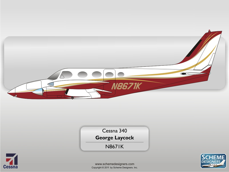 Cessna 340 N8671K by Scheme Designers