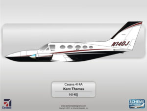 Cessna 414A N140J by Scheme Designers