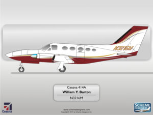 Cessna 414A N3216M by Scheme Designers