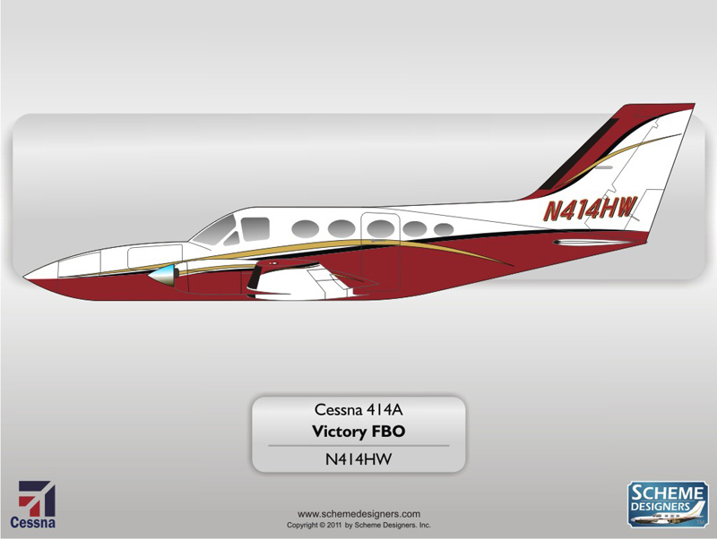 Cessna 414A N414HW by Scheme Designers