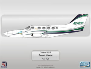 Cessna 421B N214DF by Scheme Designers