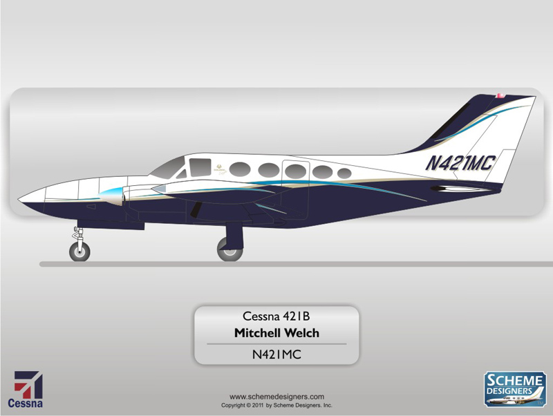 Cessna 421B N421MC by Scheme Designers
