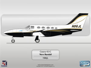 Cessna 421C N421VR by Scheme Designers