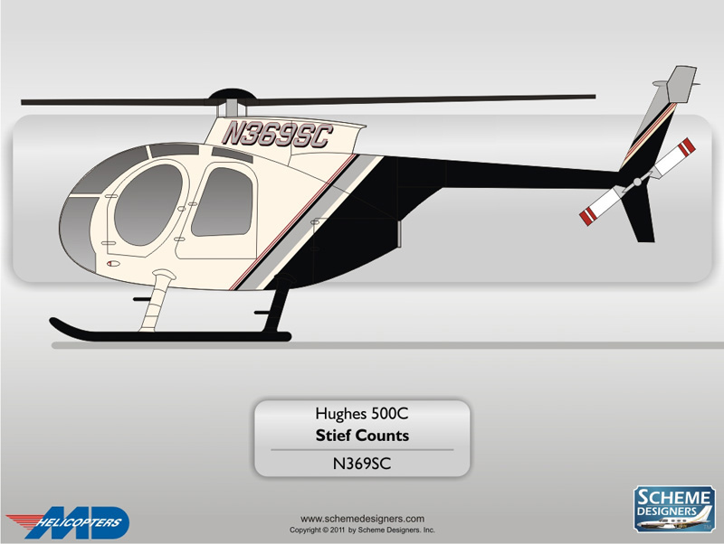 Hughes 500C N369SC by Scheme Designers