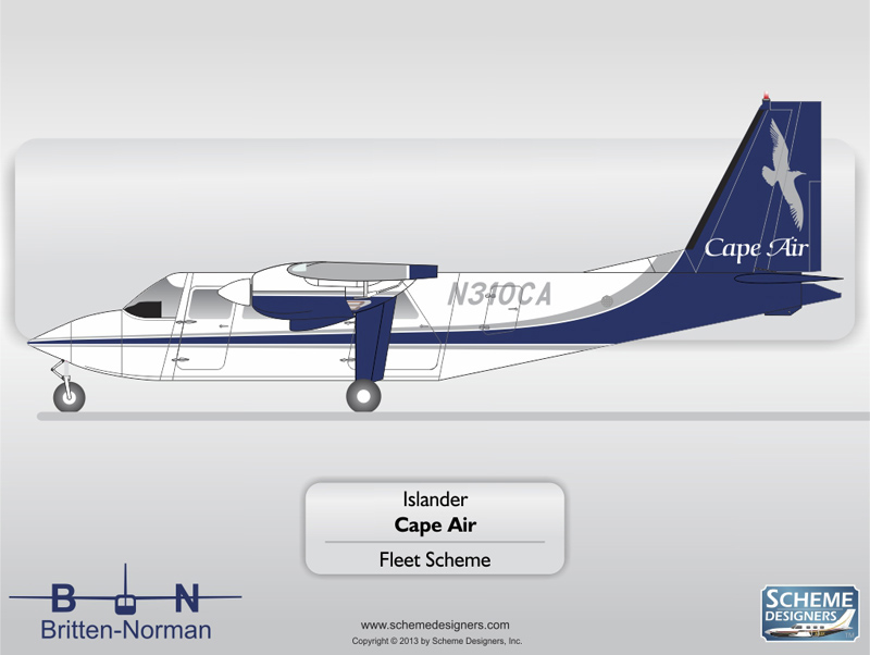 Britten-Norman Islander Cape Air by Scheme Designers
