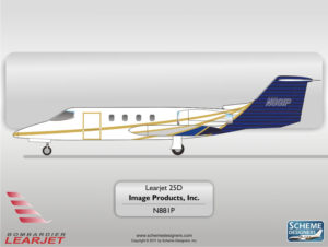 Learjet 25D N881P