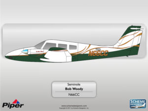 Piper Seminole N66CC by Scheme Designers