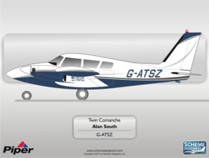 Piper Twin Comanche G-ATSZ by Scheme Designers