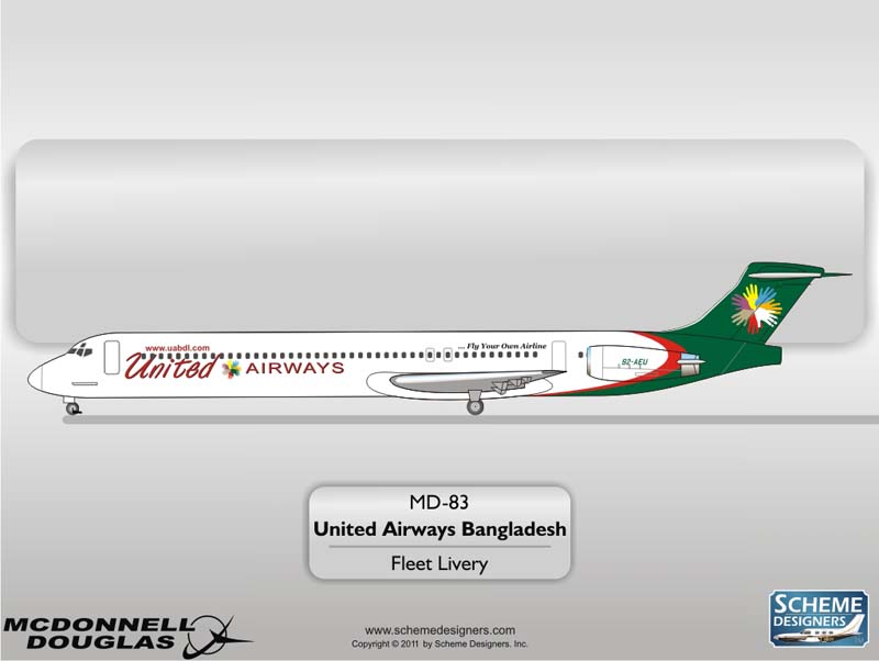 UnitedAirways-MD-83-Green-1
