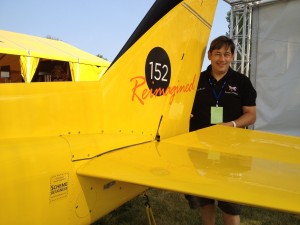 Scheme Designers' Craig Barnett and AOPA's Reimagined 152 in the Display Area at AirVenture 2015